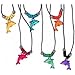 Fun Express - Acrylic Dolphin Necklace W/Jewel Eye - Jewelry - Necklaces - Necklaces - Novelty - 12 Pieces