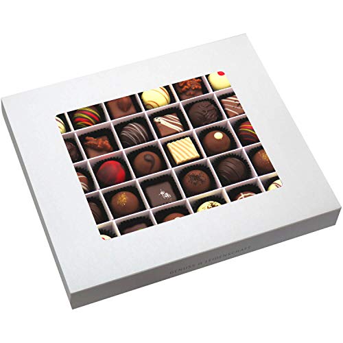 Hallingers 30er Pralinen-Mix handgemacht, teilweise mit Alkohol (360g) - Glitzerweiß (Pralinenbox) - Geburtstag… – Bild 4