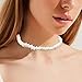 R HORSE 33 Pcs Shell Chokers VSCO Velvet Hair Scrunchies Set Shell Choker Necklace Puka Shell Cowrie Artificial Pearl Choker Velvet Hair Bands Ties Hair Accessories(3Pcs Choker + 30Pcs Scrunchies)