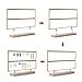 VERGILIUS Earrings Organizer Jewelry Display Wood Stand (44 Holes 2 Layers) (Gloden)