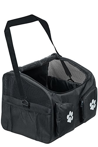 Paws & Pals Vehicle Travel Pet Booster Seat for Dogs and Cats with Fleece Bed and Carry / Seat Strap