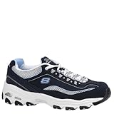 Skechers D'Lites Centennial Women's Casual Sneakers, Navy/White/Light Blue, 9 2E US