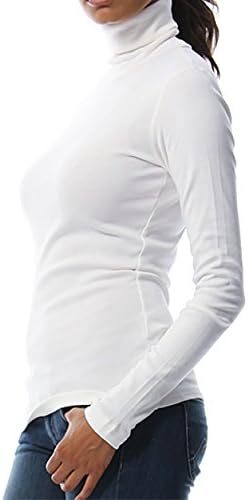 Achenaggg Gootuch Womens Cotton Fine Lines Warm Sweater Undershirts Turtleneck Underwear