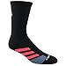adidas Unisex Traxion Tennis Crew Sock (1-Pair), Black/Shock Red/Onix/White, Medium, (Shoe Size 6.5-9)