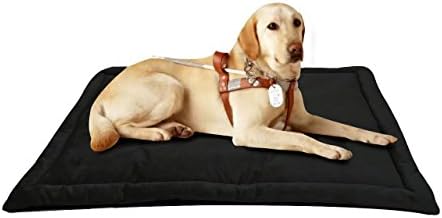 Comforhome Dog Sleeping Bed Soft Velvet Pet Mat Anti-slip Machine Washable Dog Pad Black 35" x 23"