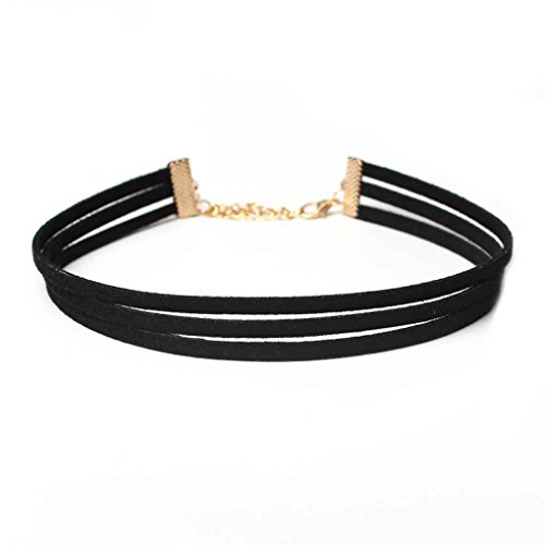 Beaums-Collana-8pcs-sexy-nero-punk-Velvet-Lace-Choker-della-collana-del-collare-di-Chocker