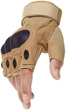 LONLLST Gloves Tactical Hard Knuckle Fingerless Gloves Driving Half Finger Gloves Men Women