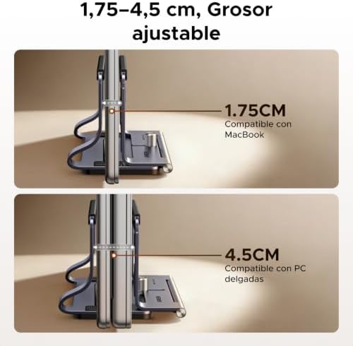 Suporte horizontal vertical 2 em 1 para portátil cinzento