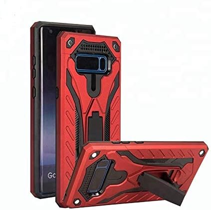 True Desire Tough Armor Back Cover Case Inbuilt Mobile Stand Military-Grade Drop Tested Shock Proof Defender case for Samsung Galaxy S10 (Red)