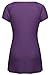 Helloacc Womans A Line Pleated Tunic Short Sleeves Summer Shirts Dress Top,XX-Large,Purple