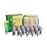 MQ Chinese Biomagnetic Cupping Therapy Set Acupressure Therapy Massage Tool for Pain Relief - 18-Cup Vacuum Suction Cupping Set