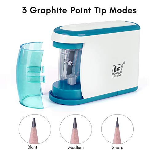 Electric Pencil Sharpener,Battery Operated(No Cord),Electrical Automatic Sharpener with Auto Stop Feature, Electric Sharpener for Home/School/Office,Small and Durable,Kid Friendly (Blue)