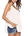 Zeagoo Women's Loose Casual Pleated Flowy Tank Top White Large