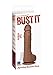 Doc Johnson Bust It - Squirting Realistic Penis with Removable Vac-U-Lock Suction Cup Base and 1 oz. Bottle of Nut Butter - Harness Compatible - Storage Bag Included - Futanari Fantasy - Caramel