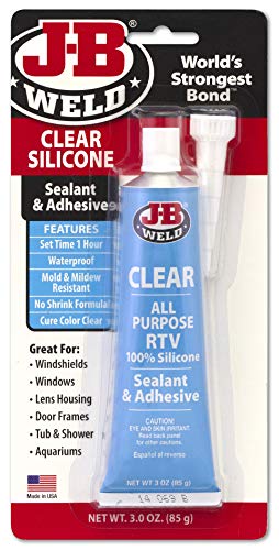 J-B Weld 31310 Clear ll-Purpose RTV Silicone Sealant and Adhesive, 3. Fluid_Ounces