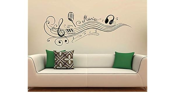 mlpnko Música Pegatinas de Vinilo Notas Musicales hogar ...
