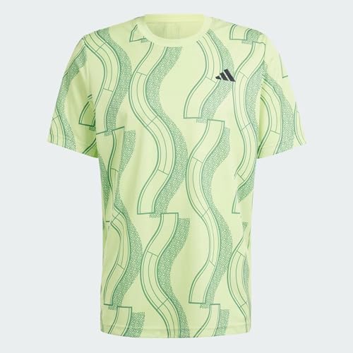 Uomo Club Tennis Graphic Tee, Pulse Lime/preloved Green, M
