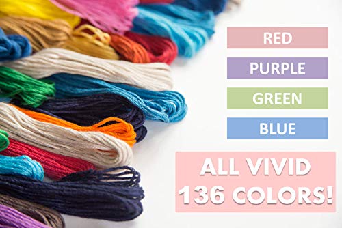 2 Premium+Rainbow+Embroidery+Floss+Thread