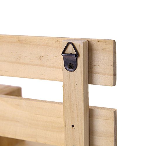 WinnerEco Wood Wall Mounted Shelf Holder Storage Rack Organizer Hanging Home Decor (Burlywood)