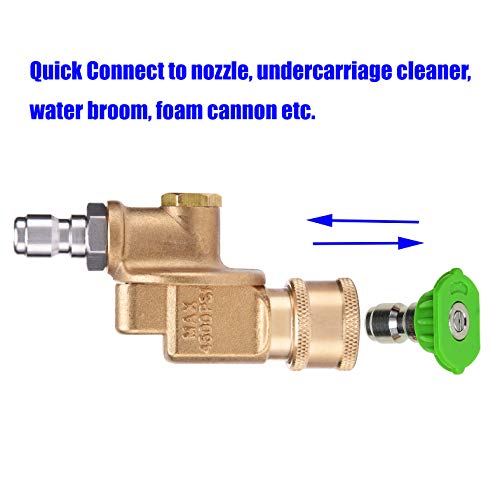 image for M MINGLE Pivoting Coupler for Pressure Washer Nozzle, 180 Degree Rotat