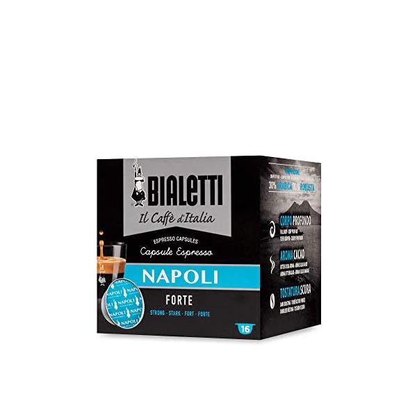 Bialetti 96080093/M Kaffee-Kapseln Napoli, Alu, 16 Stück