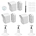 Wyze Cam Wall Mount Bracket,Full Protective Weather Proof 360 Degree Adjustable Outdoor Indoor Mount and Cover Case for Wyze Cam 1080p HD Camera (White 3 Pack)