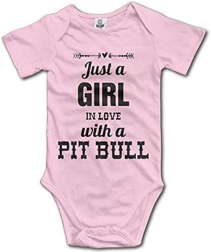 Infant Just A Girl in Love with A Pit Bull Lover Cute Baby Onesie Bodysuit