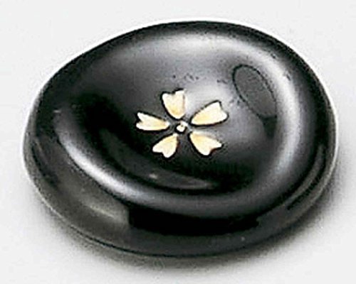 Sakura 1.7inch Set of 5 Chopstick Rests Black porcelain Made in Japan