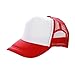 Opromo Kids Two Tone Mesh Curved Bill Trucker Cap, Adjustable Snapback, 14 Colors REDWHITE-2PIECES