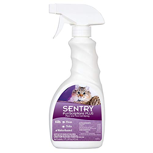 SENTRY Purrscriptions Plus Flea and Tick Spray for Cats, 16 oz in