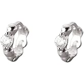 20G CZ Beaded Small Hoop Earrings for Women Girls 925 Sterling Silver Cubic Zirconia Tiny Ball Bead Huggie Sleeper Hoops Cartilage Edge Piercing Earring Dainty Cute Jewelry Gifts for Petite Ear