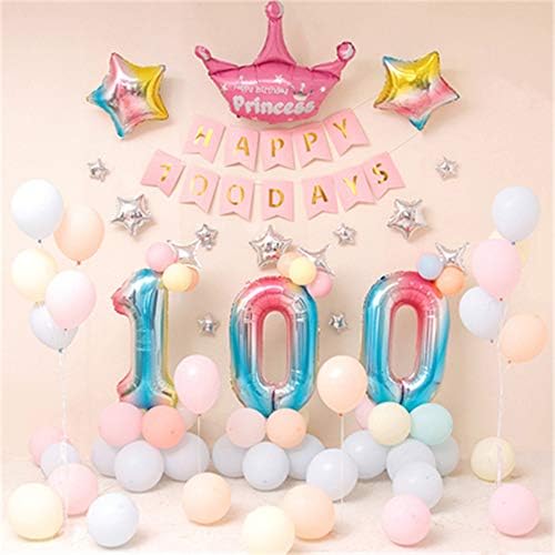 Birthday party decoration with hanging rope balloon ribbon, happy birthday balloon, happy birthday banner balloon, foil letter balloon, birthday party balloon set