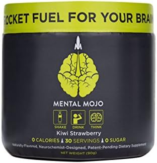 30 Serving Mental Mojo Tub: Rocket Fuel For Your Brain - Super Nootropic Drink Powder Brain Supplement - Patent-Pending Brain Booster Supports Mental Clarity, Memory, Energy and Focus (Kiwi Strawberry