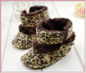 Baby Boots Premium Soft Sole Bow Anti-Slip Mid Calf Warm Winter Infant Prewalker Toddler Snow Leopard Boots Itaar