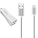 Car Charger, BigMuu 2-Port USB Car Charger with 3.3 Feet USB Type C to Type A 2.0 Stainless Steel Cable for Google Pixel XL, Galaxy S8