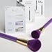 Qivange Makeup Brush Set, Professional Makeup Brushes with Cosmetic Bag(Purple with Gold, 15 PCS)