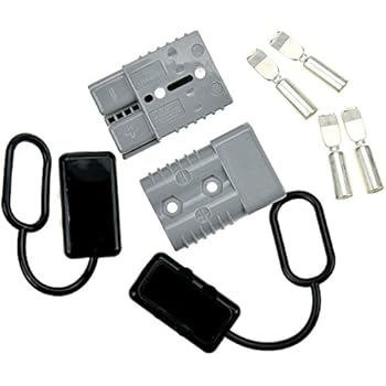 STARSIDE Battery Quick Connector Kit 175A 1/0AWG Plug Connect Disconnect Winch Trailer Grey with Waterproof Cap