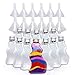 JJ CARE Sand Art Bottles [12 Wave-Shaped Sand Bottles + 6 Small & 6 Large Funnels] Craft Sand Art Kit for Kids 3 Years Above, Non-Toxic Rangoli Color Art Bulk