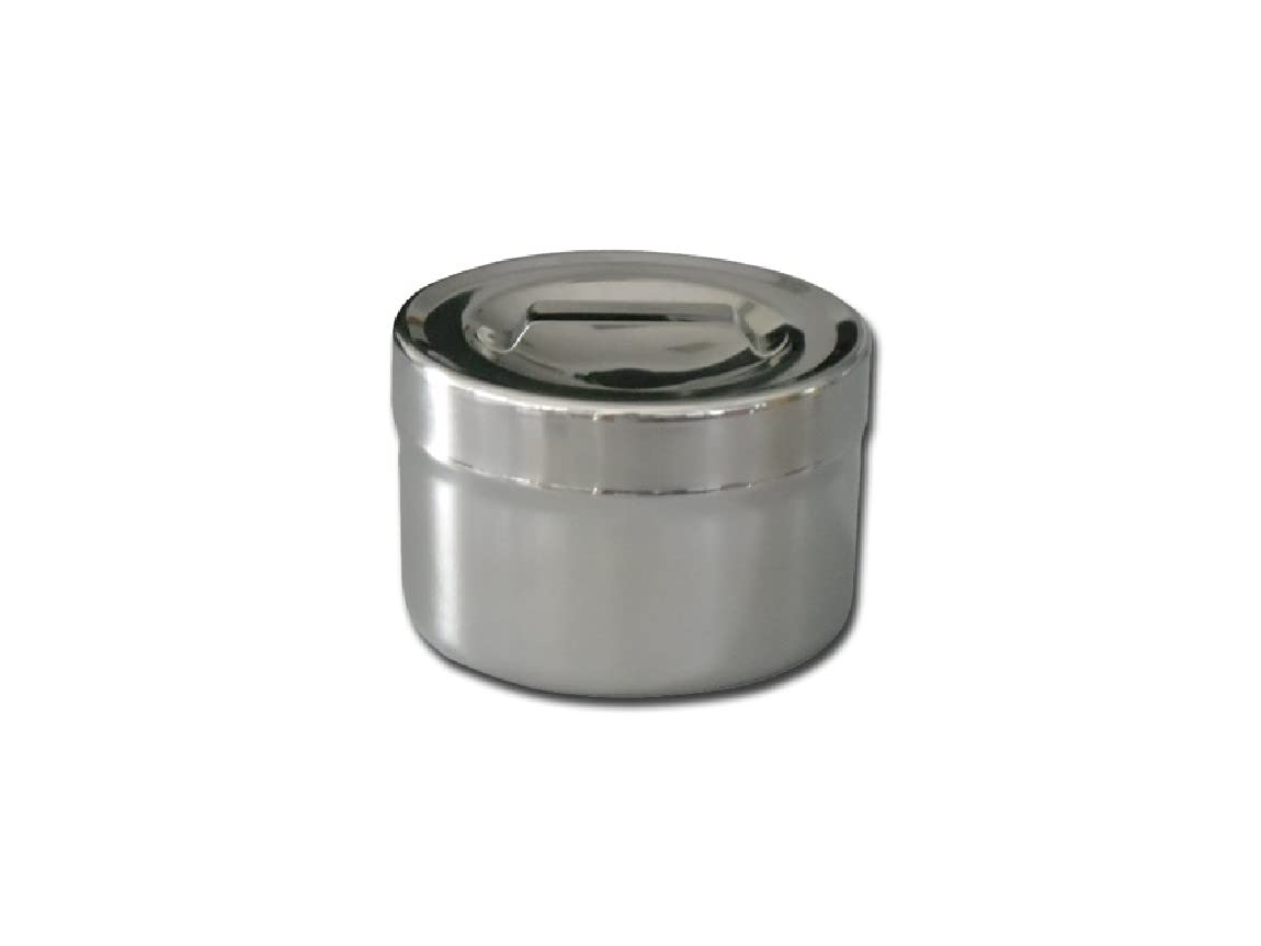 GIMA 130 Stainless Steel Dressing Jar with Lid, 0.5 L, 106 mm x 66 mm