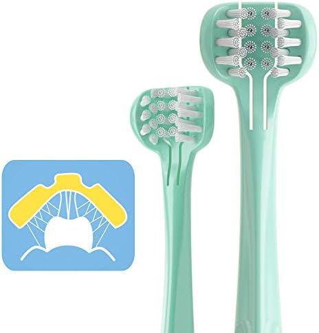 Children 3-Sided Toothbrush, Soft Wrap-around Training Tooth brush Saving Time for Baby Brushing, for 1 Years and up(3 pack)