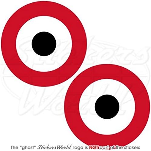 EGYPT Egyptian AirForce Aircraft Roundels 3" (75mm) Vinyl Stickers, Decals x2