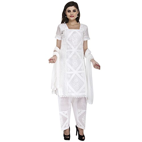 pure white cotton salwar suit