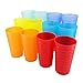 AOYITE Reusable Plastic Cups 22 oz - Unbreakable Hard Kids Cups - BPA Free Dishwasher Safe Drinking Cup set of 12 - Stackable Water Tumblers for Kitchen Camping Party Outdoor