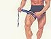 BFR BANDS QUAD Wrap Occlusion Training Bands For Legs & Calves, 3 Inch Wide BLUE Knee Wrap Style Bands, Blood Flow Restriction Bands Give Lean & Fast Muscle Growth without Lifting Heavy Weights