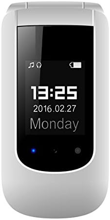 YING TAI T09 2G Double Screen Easy to Use Dual SIM Dual Standby Filp Senior Phone -Big Volume Big Fonts Big Button with SOS, Desktop Charger ( Color : White )