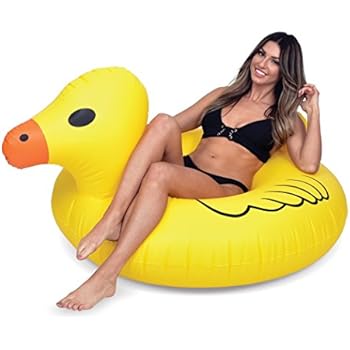 GoFloats Inflatable Rubber Duck Pool Float Party Tube, Float in Style (for Adults and Kids)