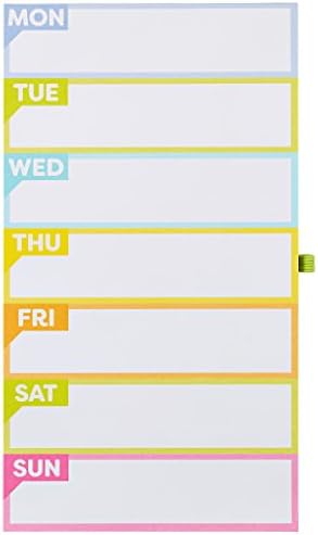Color Me Organized Magnetic Notepad Weekly Calendar
