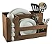 SeaTeak Wooden Dish, Cups & Utensil Holder, 16-1/4