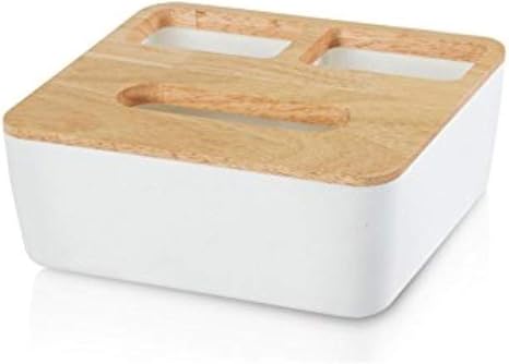 Amazon Kingzuo ティッシュボックス ティッシュケース ティッシュカバー ナチュラル ホワイト 木製 木目調 おしゃれ かわいい インテリア 収納ケース 多機能収納 小物 携帯収納 ヨーロッパ式 ティッシュケース ホルダー オンライン通販