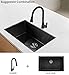 AguaStella AS98MB Matte Black Kitchen Sink Faucet with Pull Down Sprayer Single Handle with Deck Plate